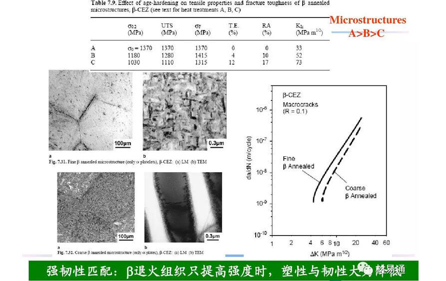钛合金资料组织机能关系