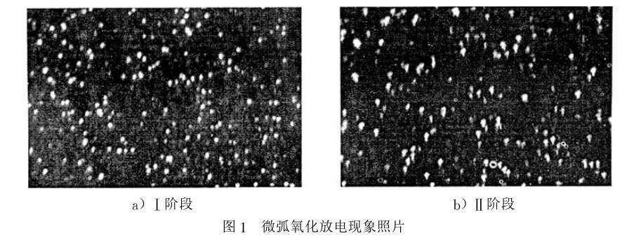 微弧氧化放电景象照片